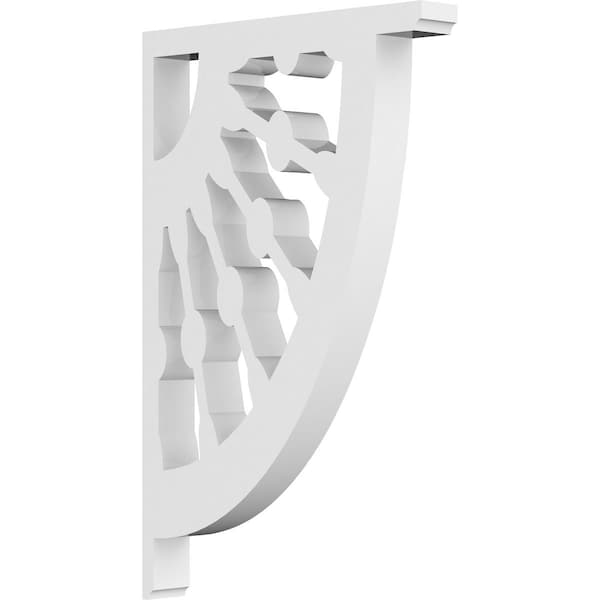 Ekena Millwork Classic Wagon Wheel Architectural Grade PVC Bracket, 5/8"W X 4 1/2"D X 7"H BKTP01X04X07CW - main